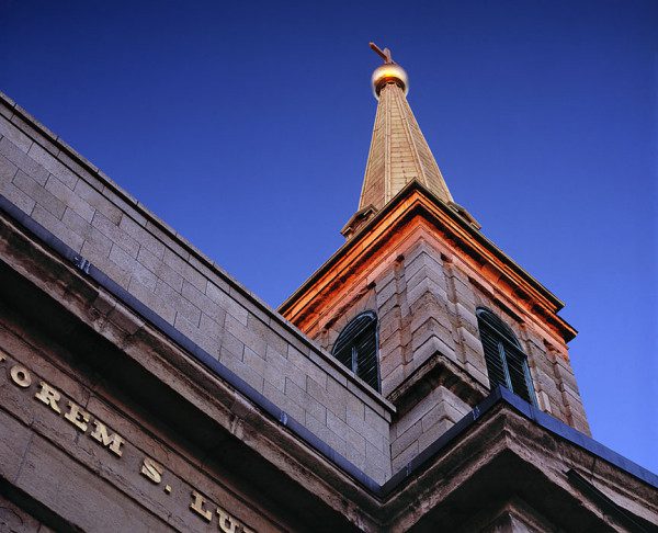 Steeple, The Old Cathedral, Sunset