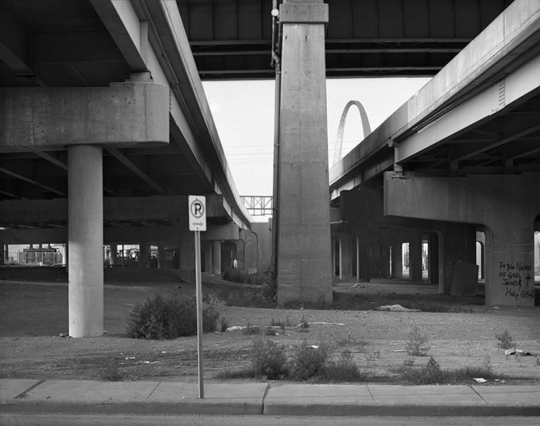 Interstates 44/55, Poplar Street Bridge, and the Arch, 1988