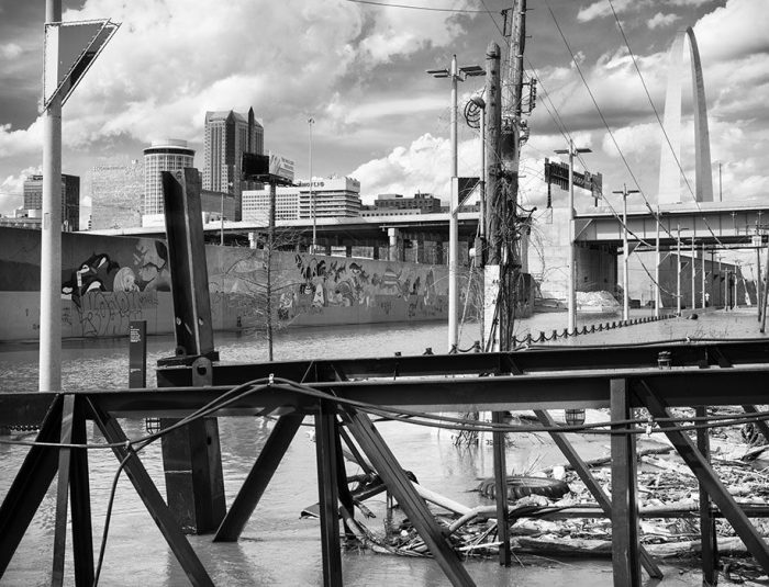 Barge Gangplank, Floodwall, Flood of 2019