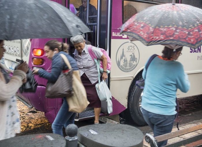 Bus Stop 2, Dawn, Rain, San Miguel de Allende, Mexico, 2019