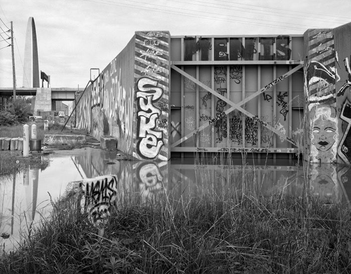 Flood Gate and the Arch, Chouteau’s Landing, Flood of 2019