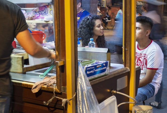Food Vendor, Jardin Principal, Night, San Miguel de Allende, Mexico, 2019