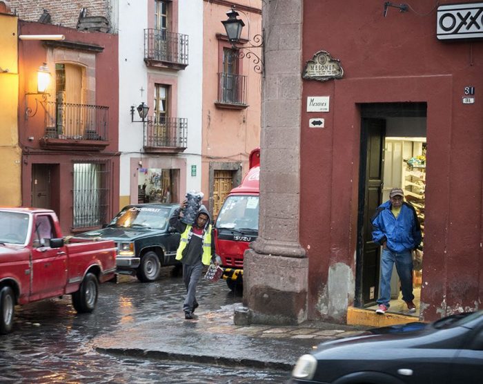Mesones and Juarez, Dawn, Rain, San Miguel de Allende, Mexico, 2019