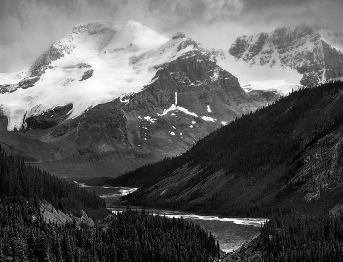 Mt. Athabasca and the Sunwapta River, Columbia Icefield, Jasper National Park, Canada