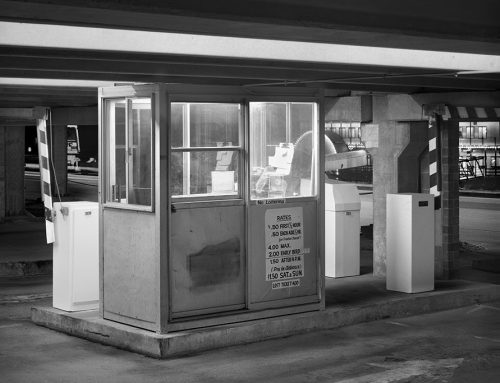 Parking Garage Booth, Riverfront Garage, Night, Laclede’s Landing, 1986
