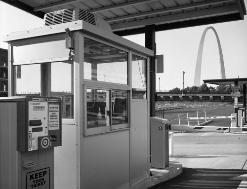 Parking Lot Booth and the Arch, Laclede’s Landing, 2020
