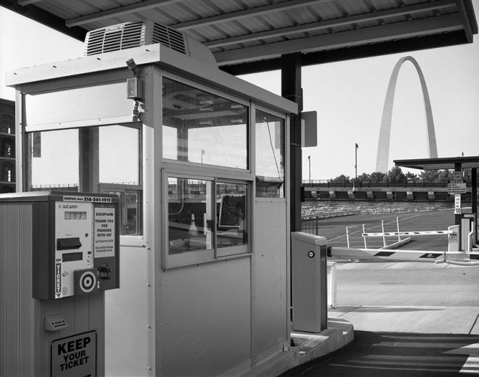 Parking Lot Booth and the Arch, Laclede's Landing, 2020