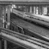 Amtrack Train, Approaches to the Poplar Street Bridge, 2020