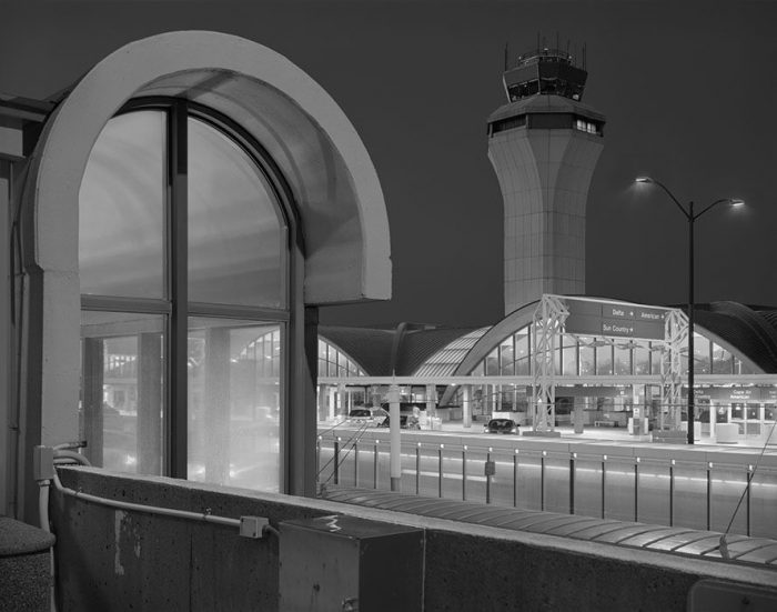 Lambert Main Terminal From Parking Garage #1, Night, 2021