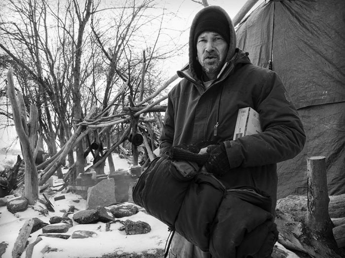 Nathan Grus, Homeless Shelter, Chouteau's Landing, 2021