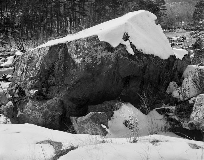 Boulders, Snow, St. Francis River, 2022