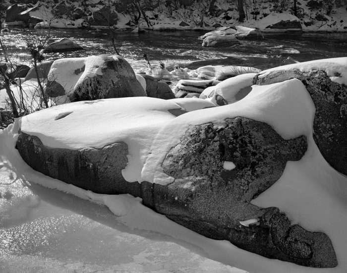 Rocks and Snow, St. Francis River, 2022