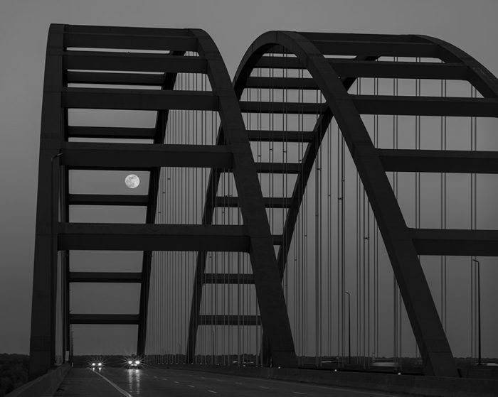 Moonrise, Jefferson Barracks Bridge 2, 2021