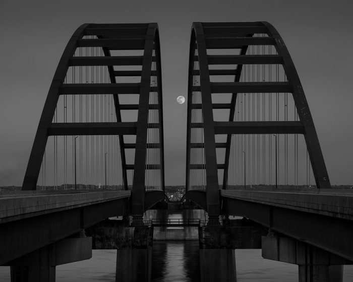 Moonrise, Jefferson Barracks Bridge 3, 2021