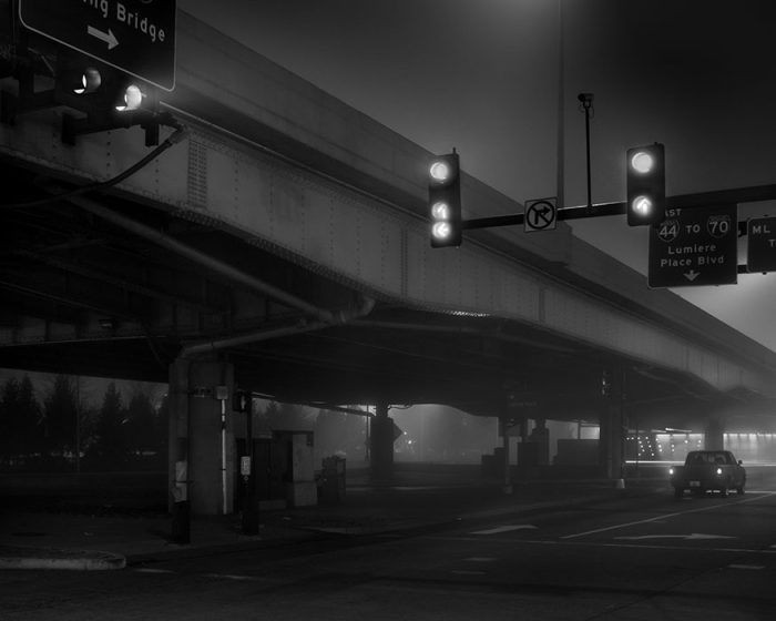 I-70, Fog, Night, Laclede's Landing, 2022