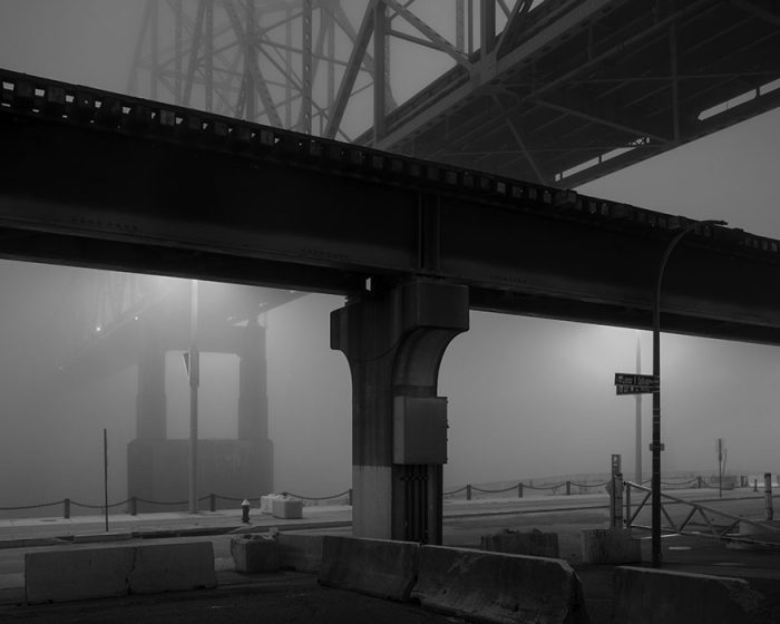Martin Luther King Bridge, Wharf Street, Fog, Dawn, 2022