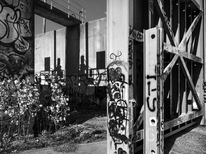 Flood Wall and Gate, Chouteau's Landing, 2023