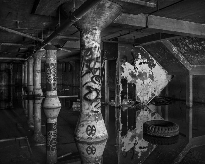 Inundated Basement, Abandoned Warehouse 2, Near the Graffiti Wall, Chouteau's Landing, 2023