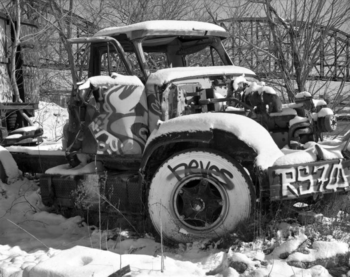 Abandoned Truck, MacArthur Bridge, Winter, Chouteau's Landing, 2024