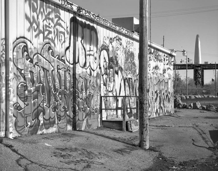 Abandoned Weigh Station, Graffiti, and the Arch, Chouteau's Landing, 2024