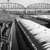 Abandoned Pier 2, Barges, Poplar Street and MacArthur Bridges, Chouteau’s Landing, 2023
