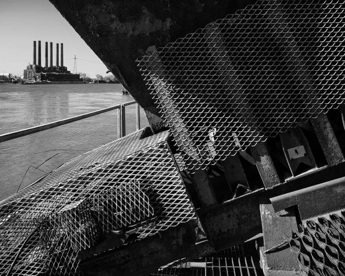 Barge Pier, Sauget Power Plant, Mississippi River, Chouteau's Landing, 2023