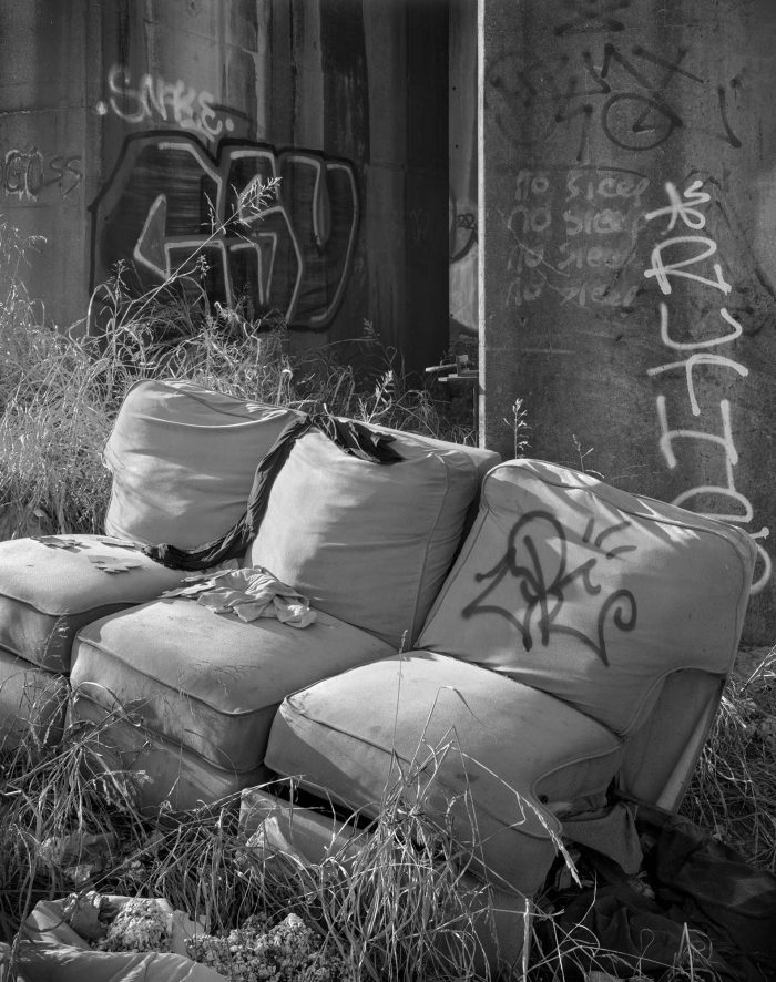 Discarded Sofa, Trash, Chouteau's Landing, 2023