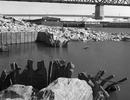 MacArthur Bridge, Barges 2, From the Mill Creek Pumping Station, Chouteau’s Landing, 2024