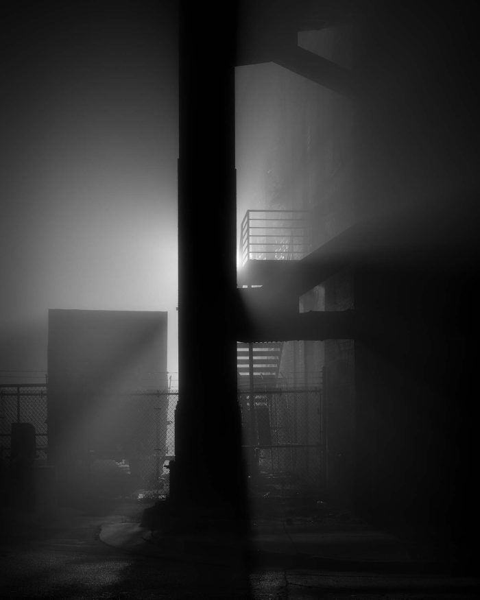 MacArthur Bridge, Warehouse, Fog, Night, 2022