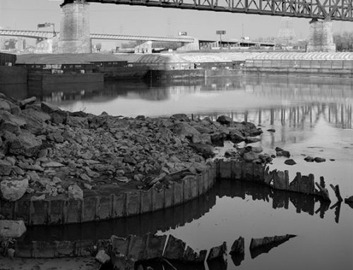 MacArthur and Poplar Street Bridges, Barges, Chouteau’s Landing, 2024