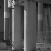 Pilings, Elevated Railroad and the Poplar Street Bridge, Chouteau's Landing, 2024