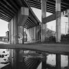 Poplar Street Bridge, Elevated Railway, Reflection, Chouteau's Landing, 2024