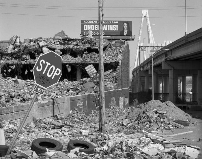 Demolition, Abandoned Warehouse, Stan Musial Bridge, North St. Louis, Missouri, 2025