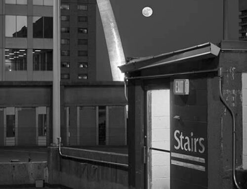 Moonrise, Arch, From the Keiner Plaza East Parking Garage, 2024