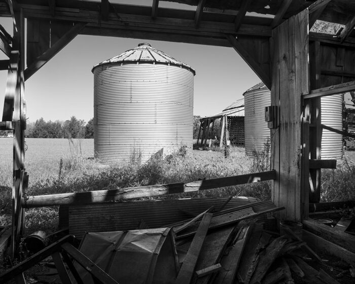 Abandoned Barn, Grain Silos, St. Clair County, Illinois 2024