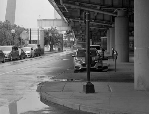 Arch, Reflection, Rain, 2016