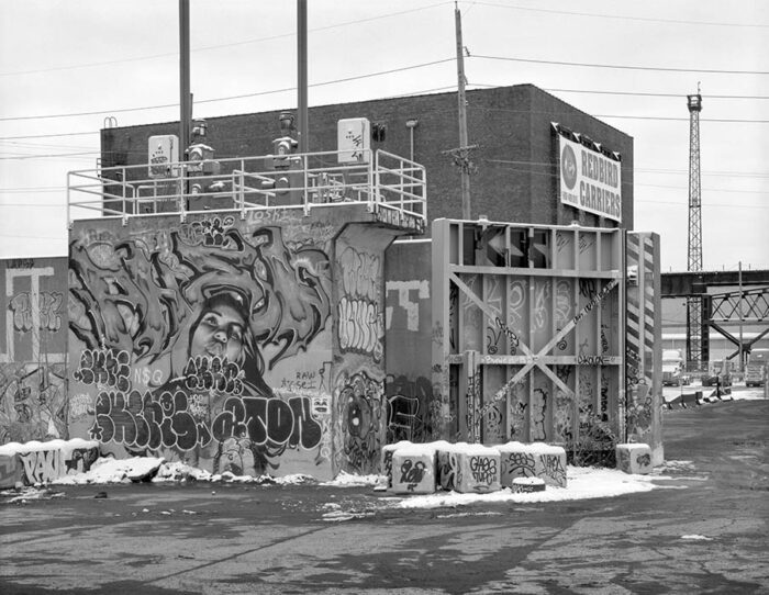 Flood Gate, Graffiti, Warehouse, Chouteau's Landing, 2025