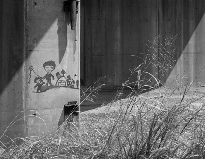 Graffiti, Elevated Railroad Piers, Chouteau's Landing, 1991
