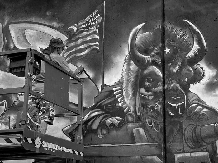 Graffiti Wall, Artist, Chouteau's Landing, 2024