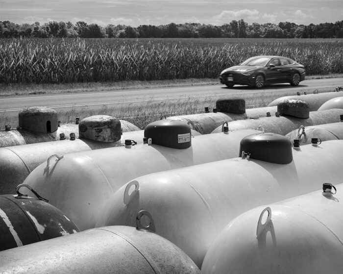 Propane Tanks, Route 3, Randolph County, Illinois, 2024