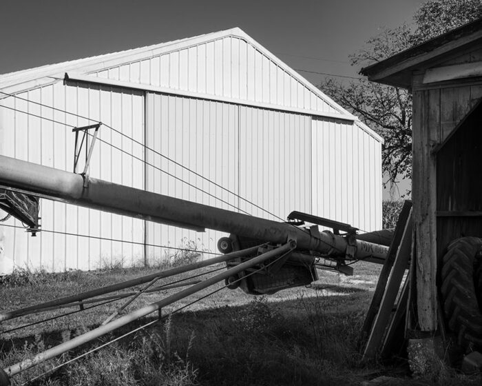 Shed and Auger, Rural Farm, St. Clair County, Illinois, 2024